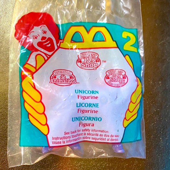 LITTLEST PET SHOP VTG 1996 NWT UNICORN FIGURE MCDONALDS HAPPY MEAL TOY SEALED - Picture 2 of 4